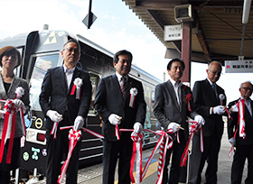 戦国列車お披露目セレモニー（井原鉄道　神辺駅）の画像1