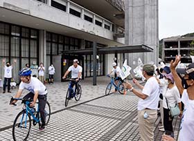 ピースロードin岡山 出発式（市民会館前）の画像2