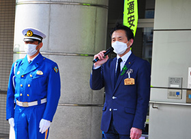 春の交通安全県民運動出発式（市役所玄関前）の画像2