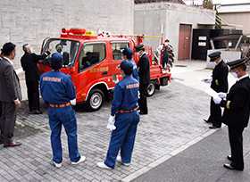 小型動力ポンプ付積載車交付式（501・502会議室）の画像1