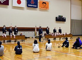 岡山県高等学校駅伝競走大会開会式（井原体育館）の画像1