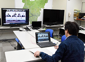 岡山県西部総合開発基幹道建設促進期成会幹事会（リモート会議　プロジェクト室）の画像2