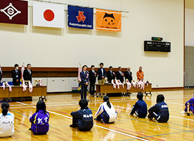 岡山県高等学校駅伝競走大会開会式（井原体育館）の画像1