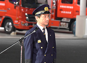 年末夜警出発式（井原消防署）の画像1