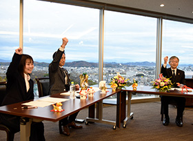 市政だより新春座談会収録（岡山理科大学）の画像1