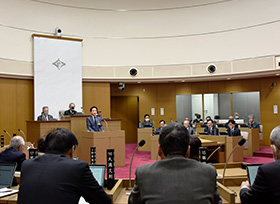 2月市議会定例会市長提案説明（議場）の画像2