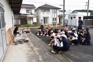 火起こし体験（井原小）