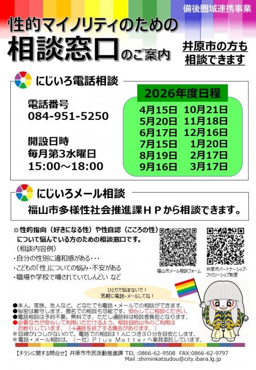 R8にじいろ電話相談チラシ